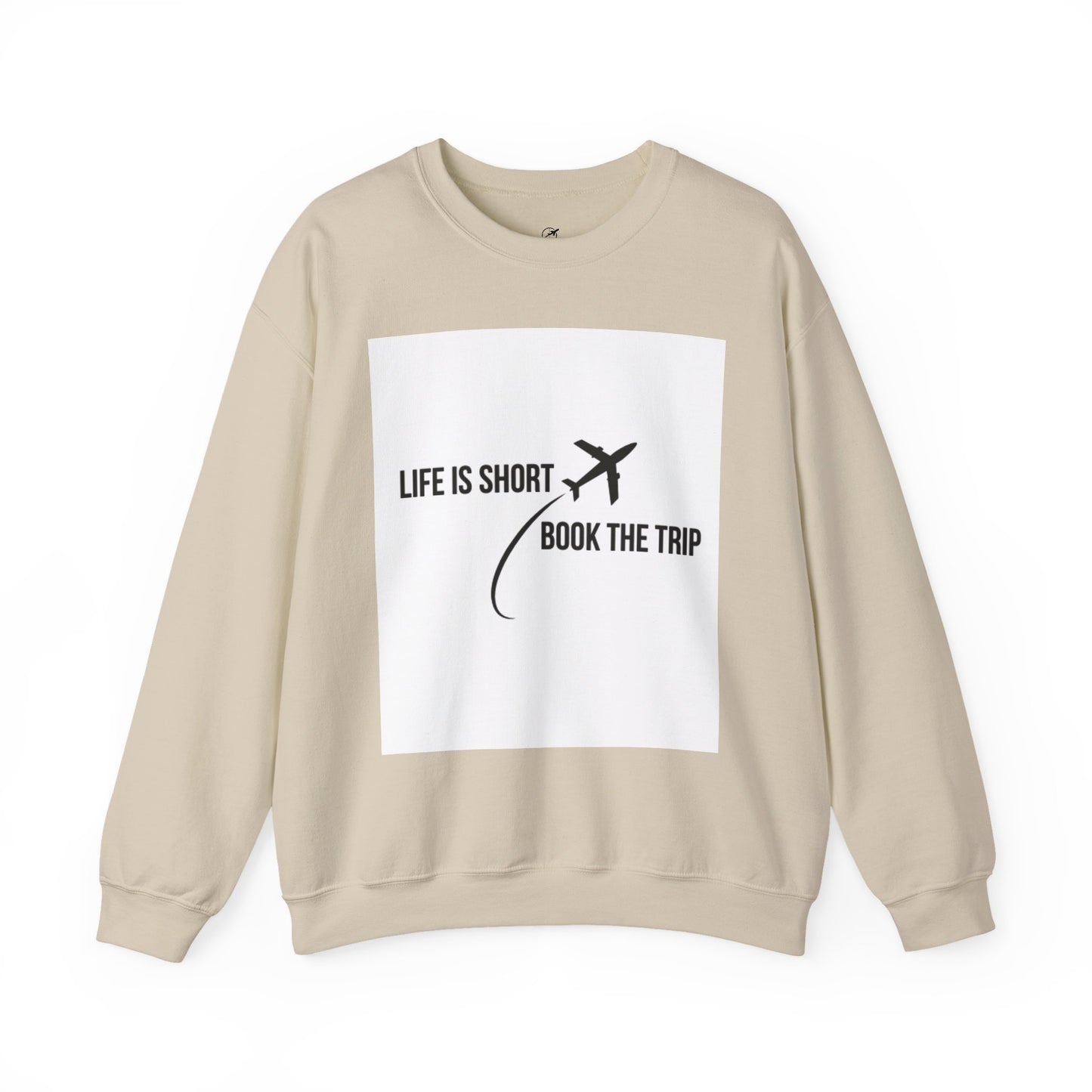 "Life is Short. Book the Trip" - Unisex Heavy Blend™ Crewneck Sweatshirt