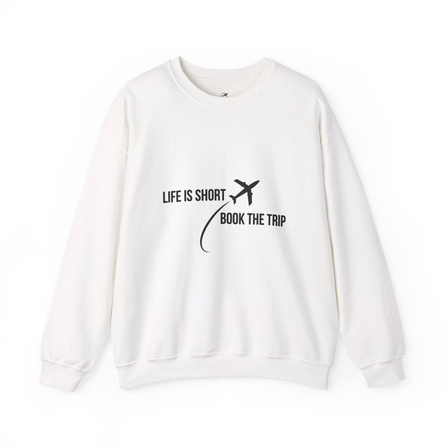 "Life is Short. Book the Trip" - Unisex Heavy Blend™ Crewneck Sweatshirt