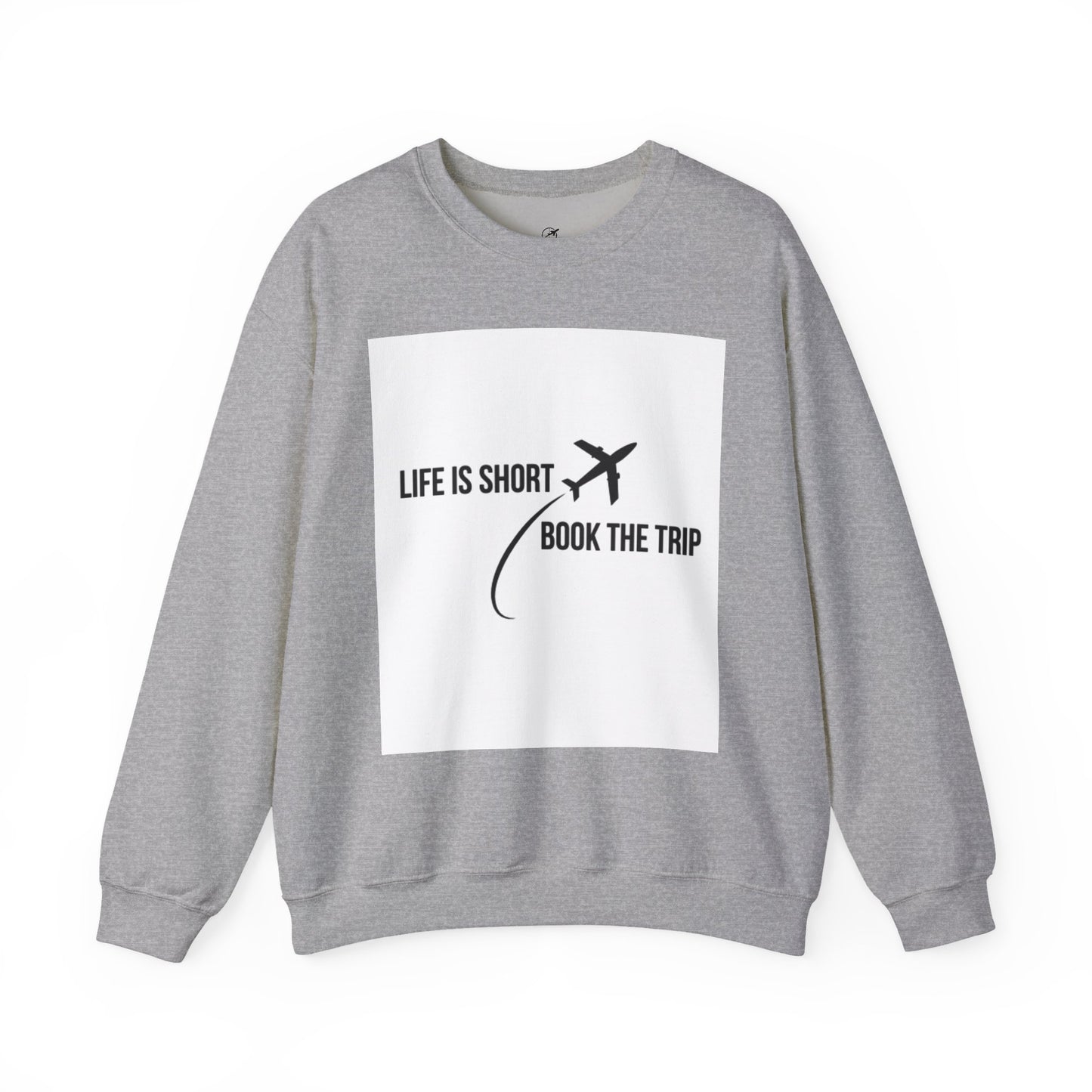 "Life is Short. Book the Trip" - Unisex Heavy Blend™ Crewneck Sweatshirt