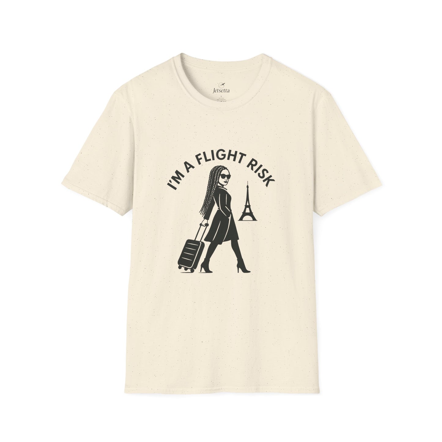 "I'm a Flight Risk" - Woman w/ Braids Unisex Softstyle T-Shirt