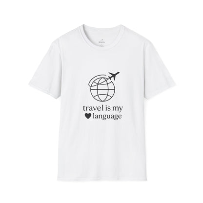 "Travel is my Love Language" - Unisex Softstyle T-Shirt