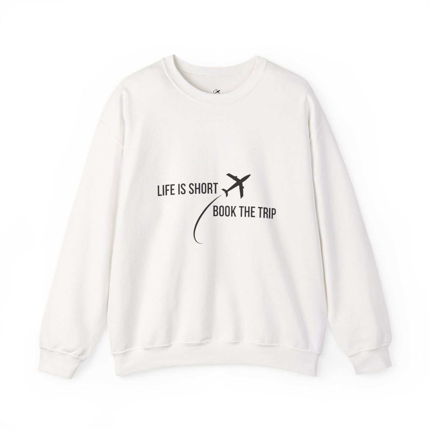 "Life is Short. Book the Trip" - Unisex Heavy Blend™ Crewneck Sweatshirt