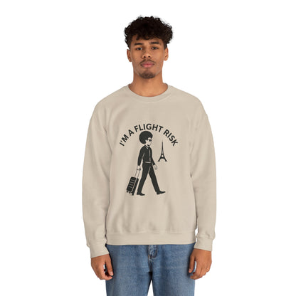"I'm A Flight Risk" - Man w/ Afro Unisex Heavy Blend™ Crewneck Sweatshirt