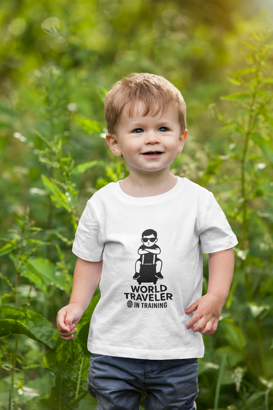 Toddler T-shirt - "World Traveler in Training"