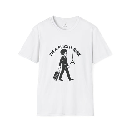 "I'm a Flight Risk" - Man w/ Afro Unisex Softstyle T-Shirt