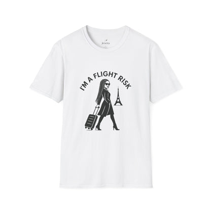 "I'm a Flight Risk" - Woman w/ Braids Unisex Softstyle T-Shirt