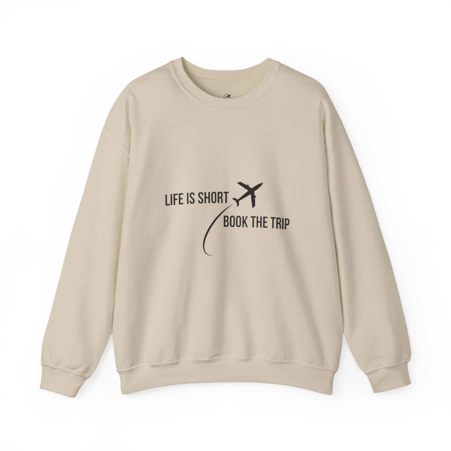 "Life is Short. Book the Trip" - Unisex Heavy Blend™ Crewneck Sweatshirt