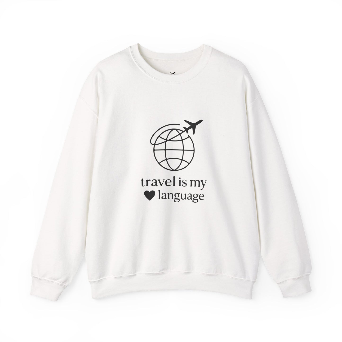 "Travel is my Love Language" - Unisex Heavy Blend™ Crewneck Sweatshirt