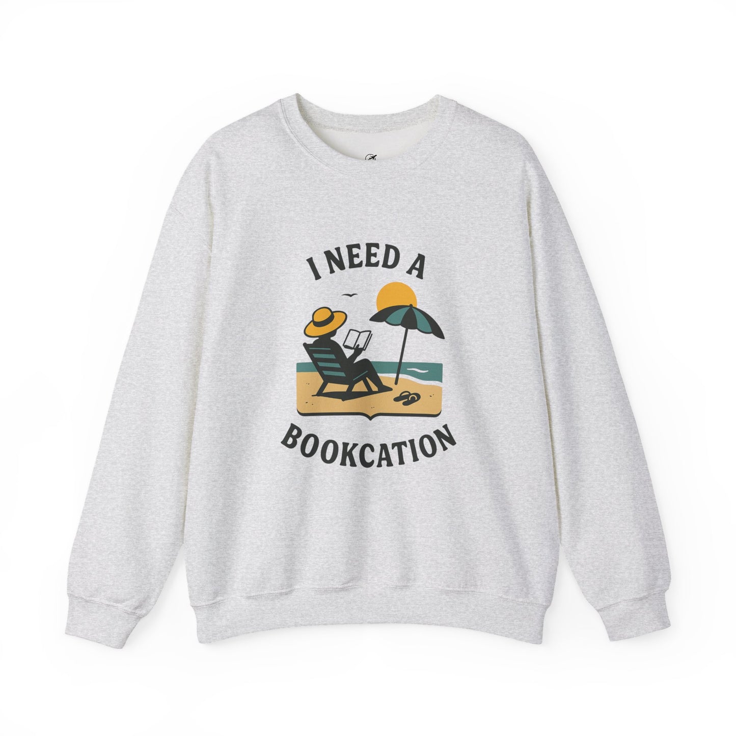 "I Need a Bookcation™" - Unisex Heavy Blend™ Crewneck Sweatshirt