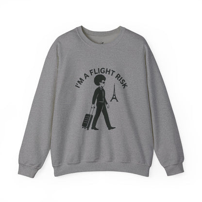 "I'm A Flight Risk" - Man w/ Afro Unisex Heavy Blend™ Crewneck Sweatshirt