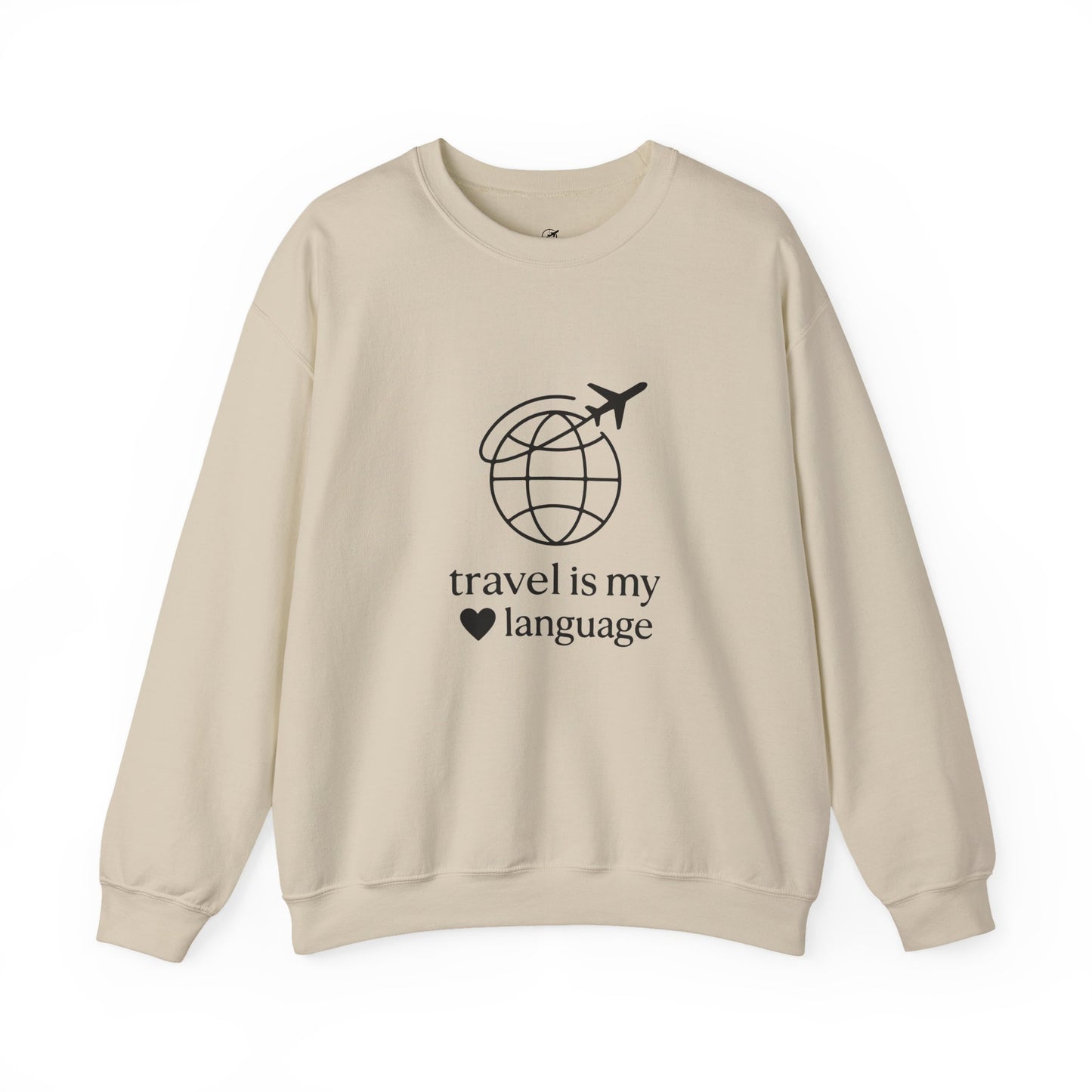 "Travel is my Love Language" - Unisex Heavy Blend™ Crewneck Sweatshirt