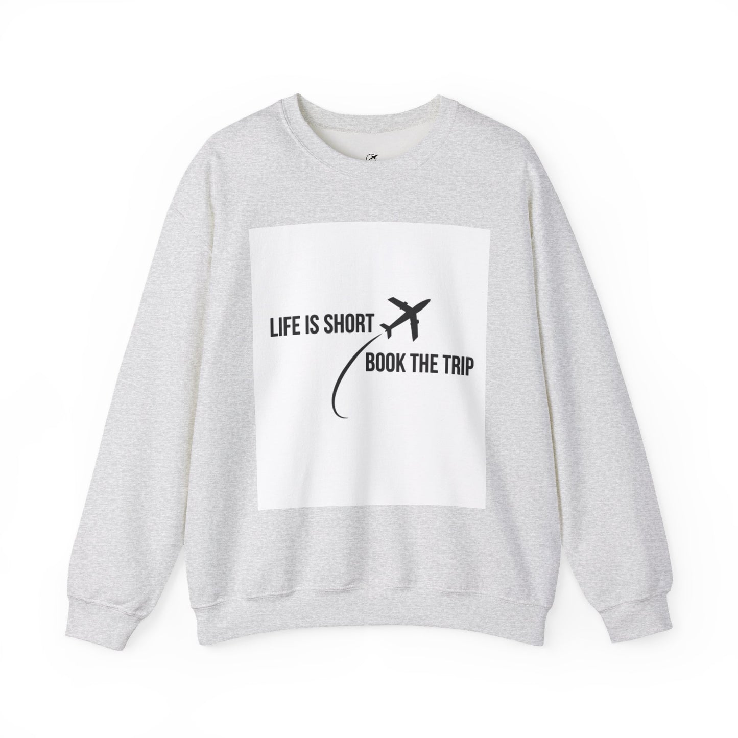 "Life is Short. Book the Trip" - Unisex Heavy Blend™ Crewneck Sweatshirt
