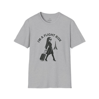 "I'm a Flight Risk" - Woman w/ Braids Unisex Softstyle T-Shirt