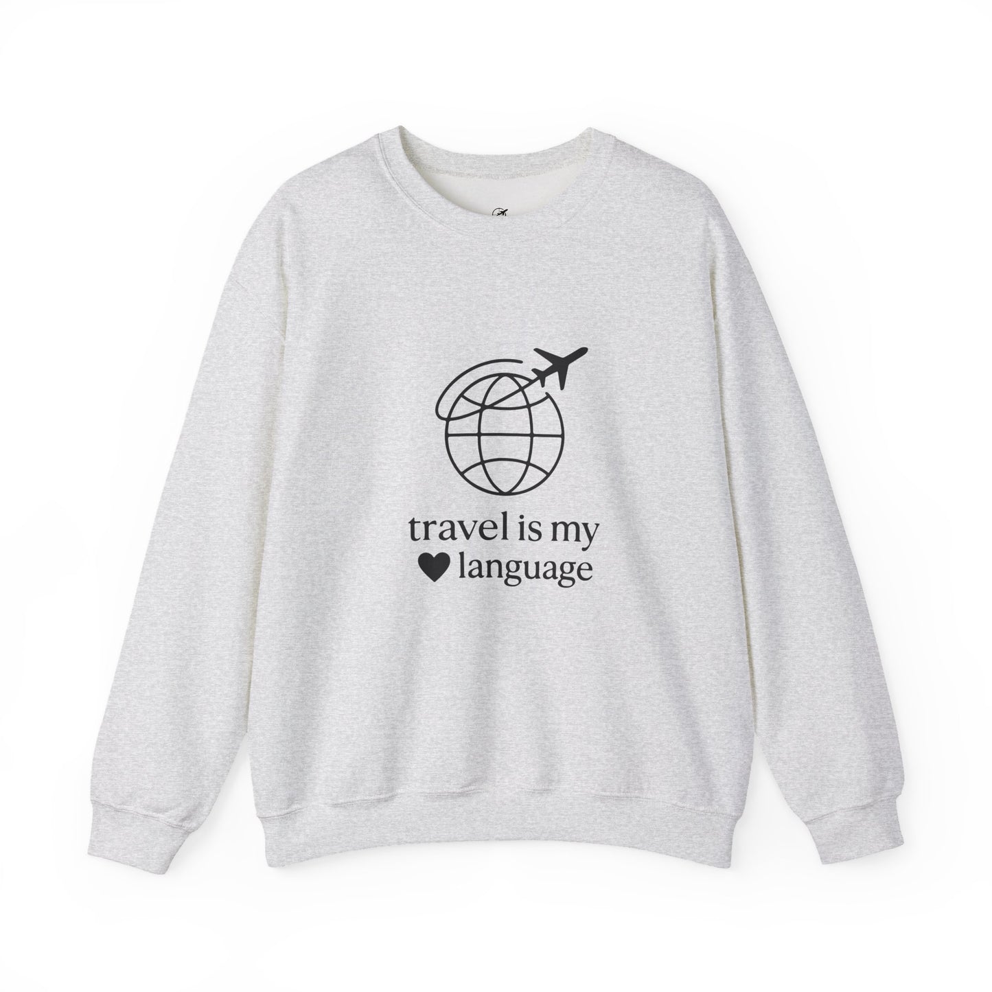 "Travel is my Love Language" - Unisex Heavy Blend™ Crewneck Sweatshirt